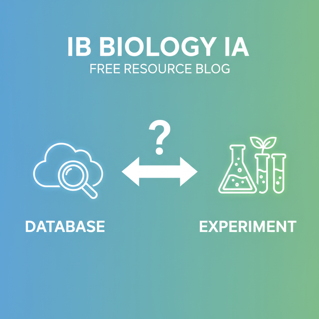 IB Biology IA: Database vs. Experiment