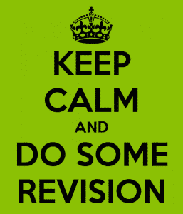Student revising